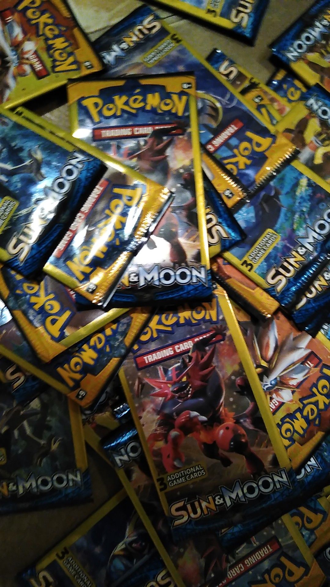 48 packs of Pokemon Sun and Moon