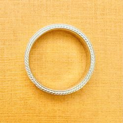 Men’s David Yurman design Wedding Band Ring In White Gold