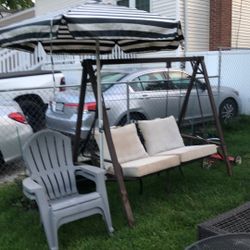 Garden Swing Chear And Umbrela 200$