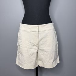 LOFT Cream Bermuda Shorts Versatile Casual Style