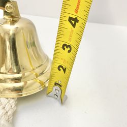 4" Solid Brass Bell Quality Marine Wall Mounted Ship Hanging Bell Perfect for Dinner, Indoor, Outdoor