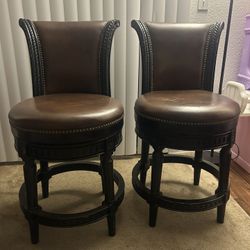Tall Brown Stools 