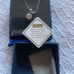 Sterling Silver 925 Necklace With Beautiful Stone 