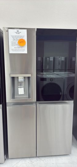 FINAL SALES/ WAS$2599 NOW$999/ side by side fridge with glass door
