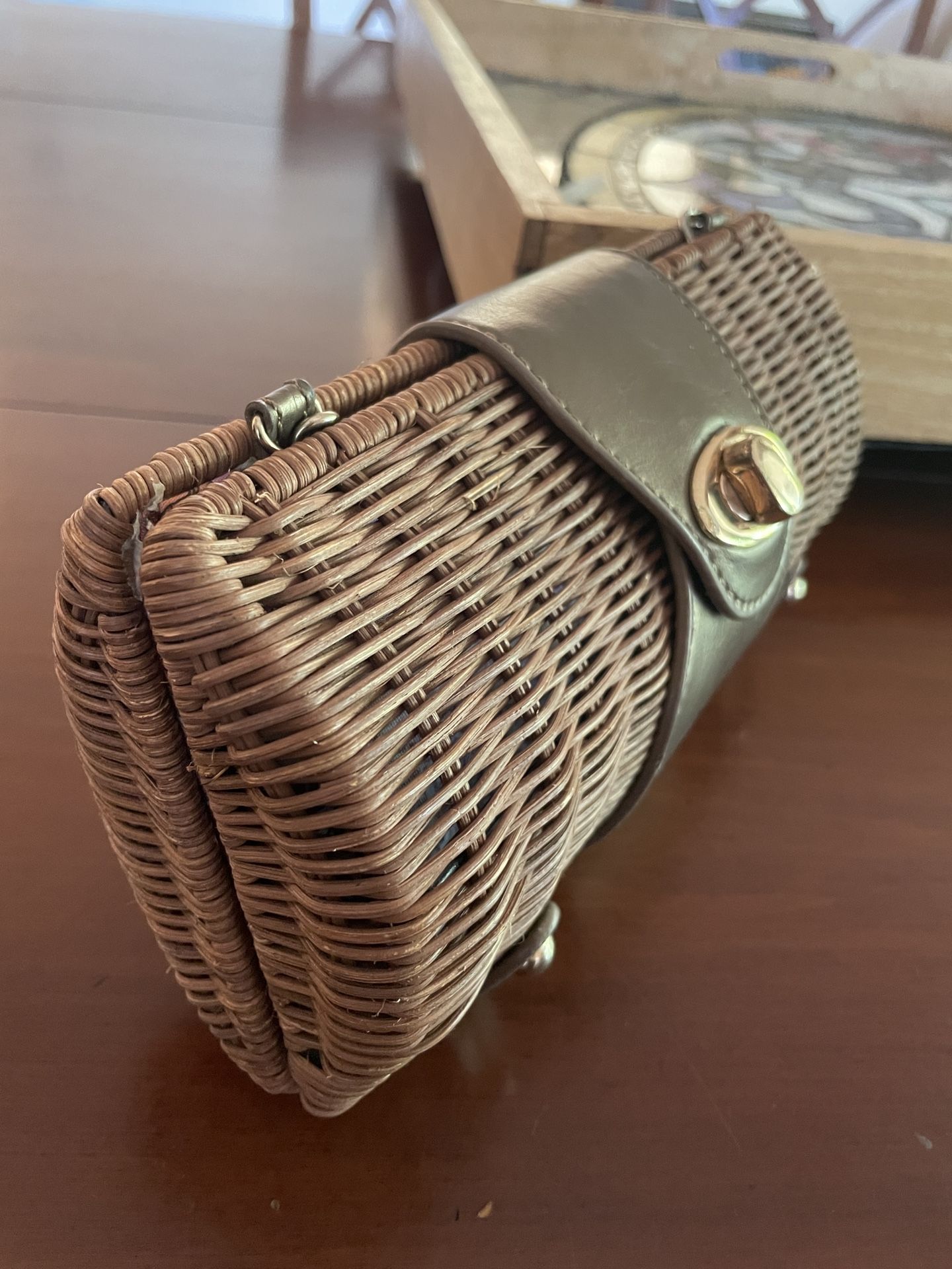 Small Wicker Clutch Purse