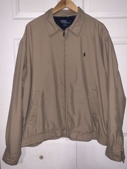 Polo Ralph Lauren Men's XL Classic Bomber Jacket Lined Full-Zip Light Brown