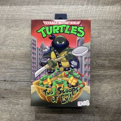 In Hand, Brand New, Never Opened 2025 - NECA - Teenage Mutant Ninja Turtles - Two Scoops of Evil - Ultimate Dark Leonardo - 7” Inch Action Figure