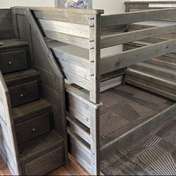Gray Full Solid Bunk Bed 