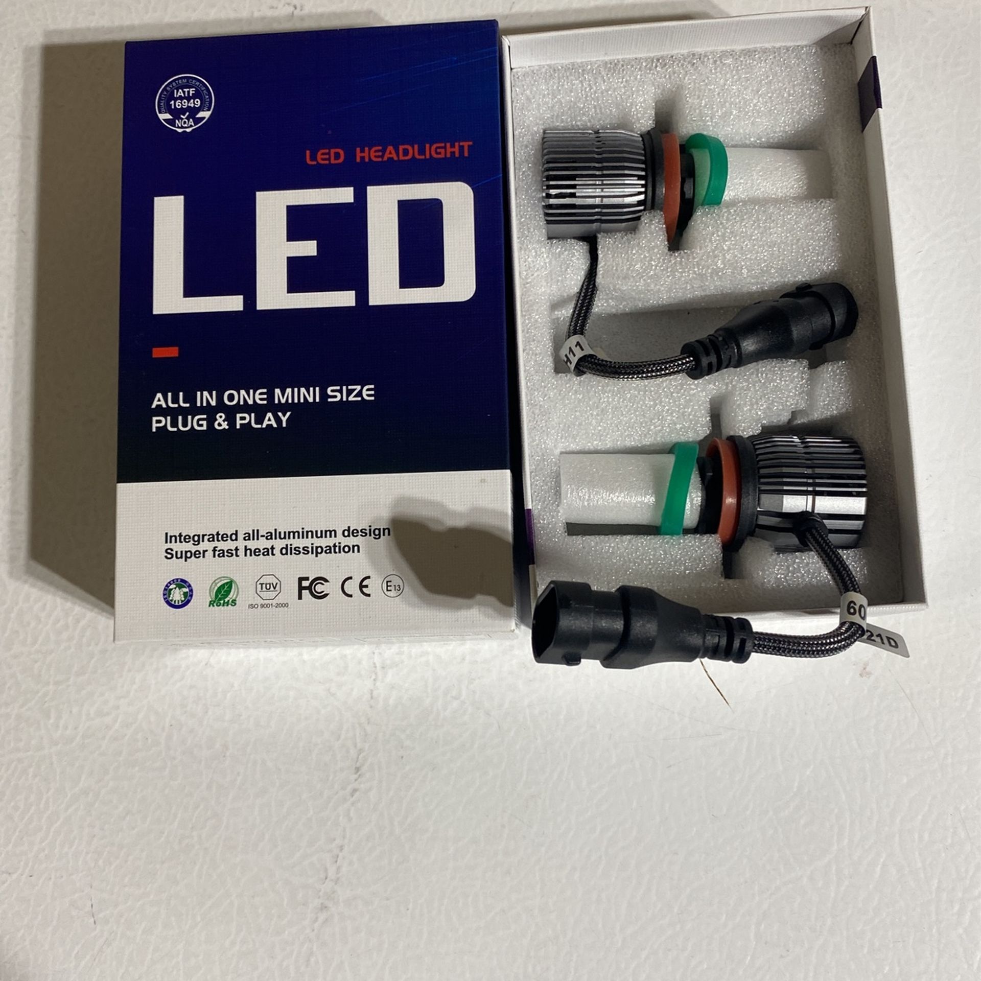 H11 LED Headlights Hi/Low Beam Bulb 5500 LUMEN Super Bright White Replace Halogen