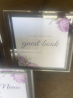 Three Silver Frames For Wedding Pictures Or Sjfna