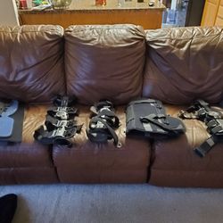 Multiple Knee braces 3 of them have locking Mechanism for after Major Knee  surgery.