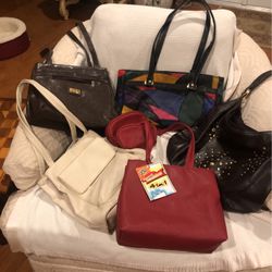 5 Ladies Handbags All In Excellent Shaped