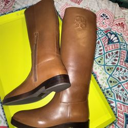 WOMANS TORY BURCH THE RIDING BOOT, MILANO MEZZO CALF SIZE 8