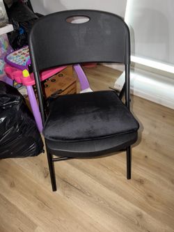 Black foldable chairs