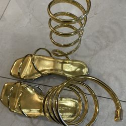 New Pair Aldo Spinna Women’s Flat Sandals Gold M10.0 W11.5