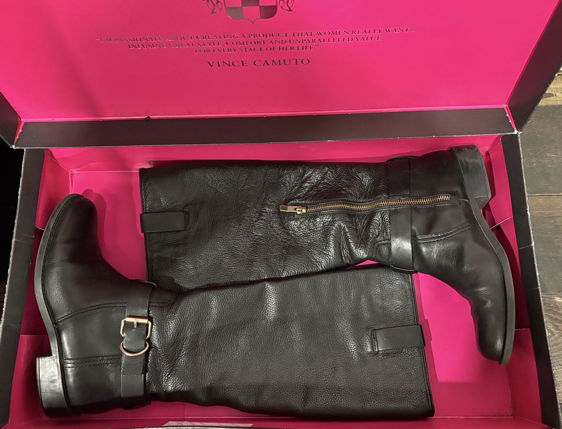 Vince Camuto Black Boots Size 7 Style VV-KABOLLANS