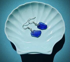 Cobalt Blue Sterling Silver Earrings 