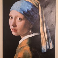 The Girl with the Pearl Earing on Canvas