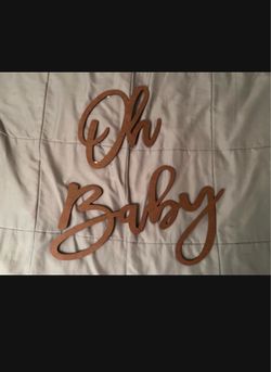 Oh Baby felt Script Wall Sign