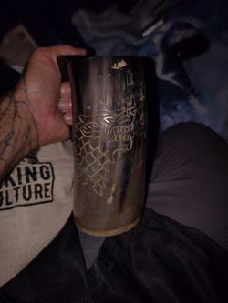 VIKING HORN FENRIR DRINKING CUP NEVER USED