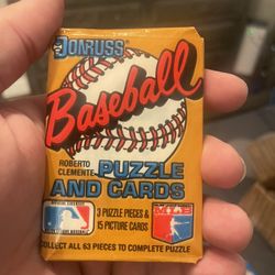 1987 Donruss Baseball Puzzle and Cards 1 Unopened Pack With 15 Cards 3 Puzzle