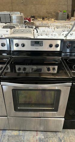 Whirlpool Stainless Steel Electric Range Glass Top