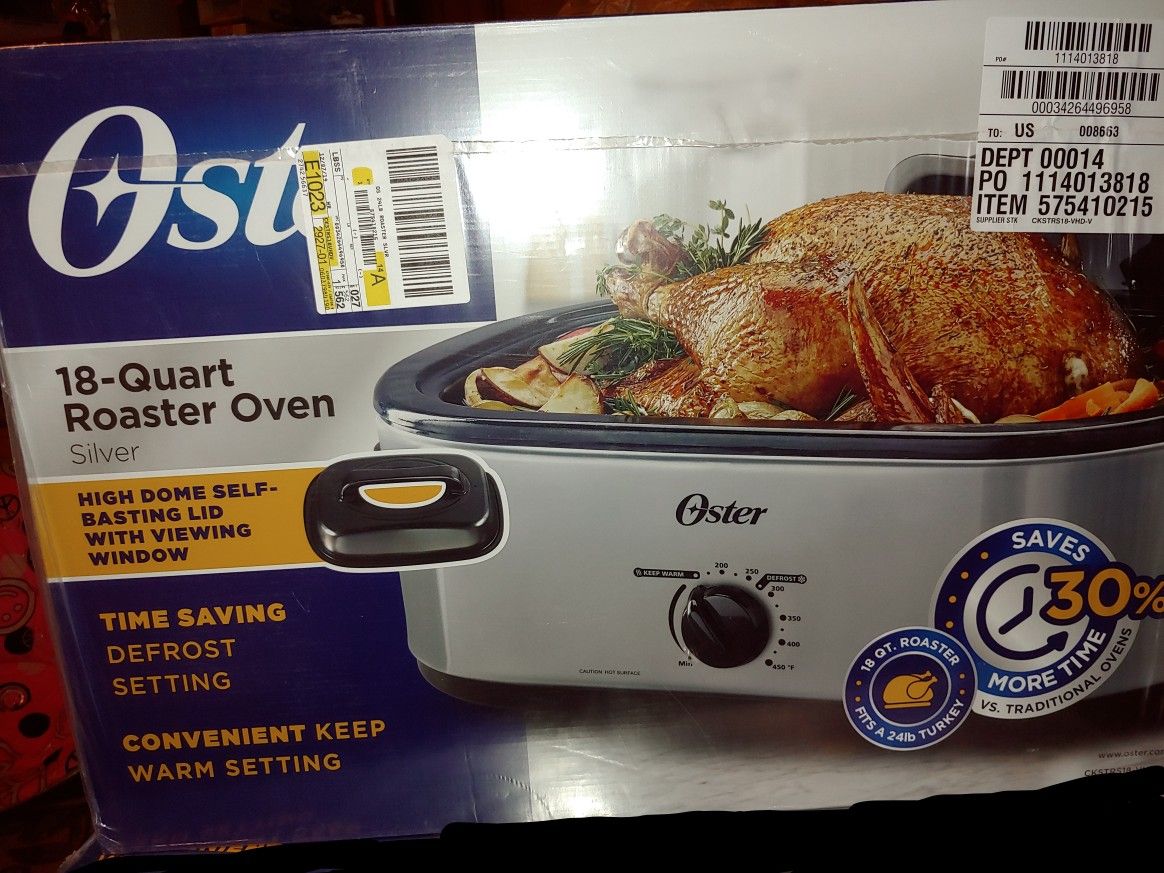 BRAND NEW OSTER 18 -Quart ROASTER OVEN WITH DEFROST
