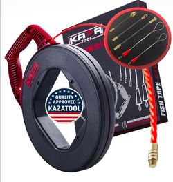 Kazatool Fish Tape Wire Puller 100Ft x 4mm in Polyester | Better Than Fiberglass | Electrical Cable Fishing