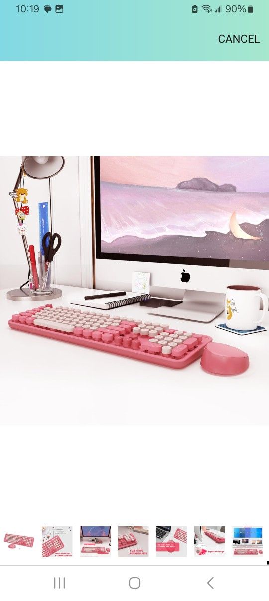 Pink Wireless Keyboard $20
