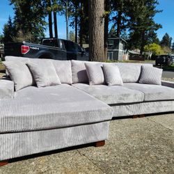 🛋️Modern GREY 3 Piece SECTIONAL SOFA-Excellent/Like New Condition!