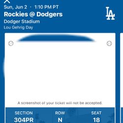 LA Dodgers Pups In The Park (Selling 2 Tickets) - Does Not Include A Dog Ticket 