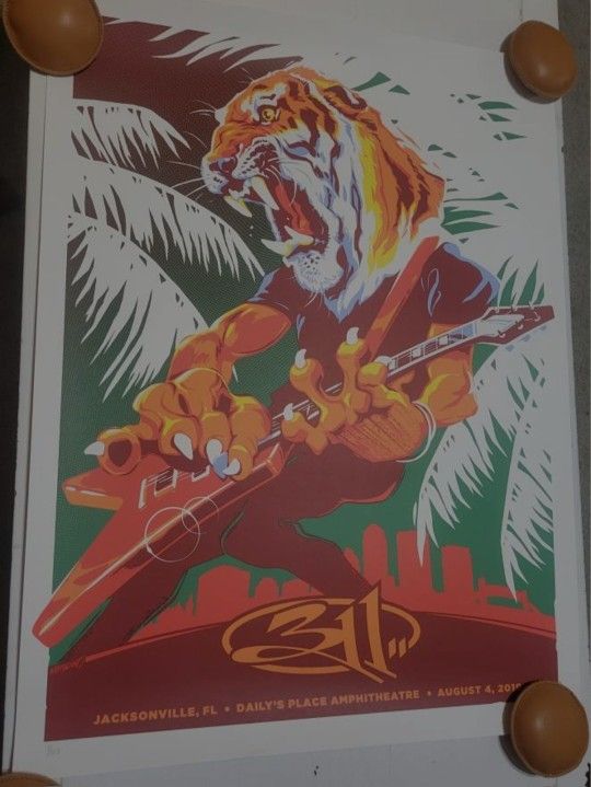 Nate Dino 311 Tiger Poster BRAND NEW
