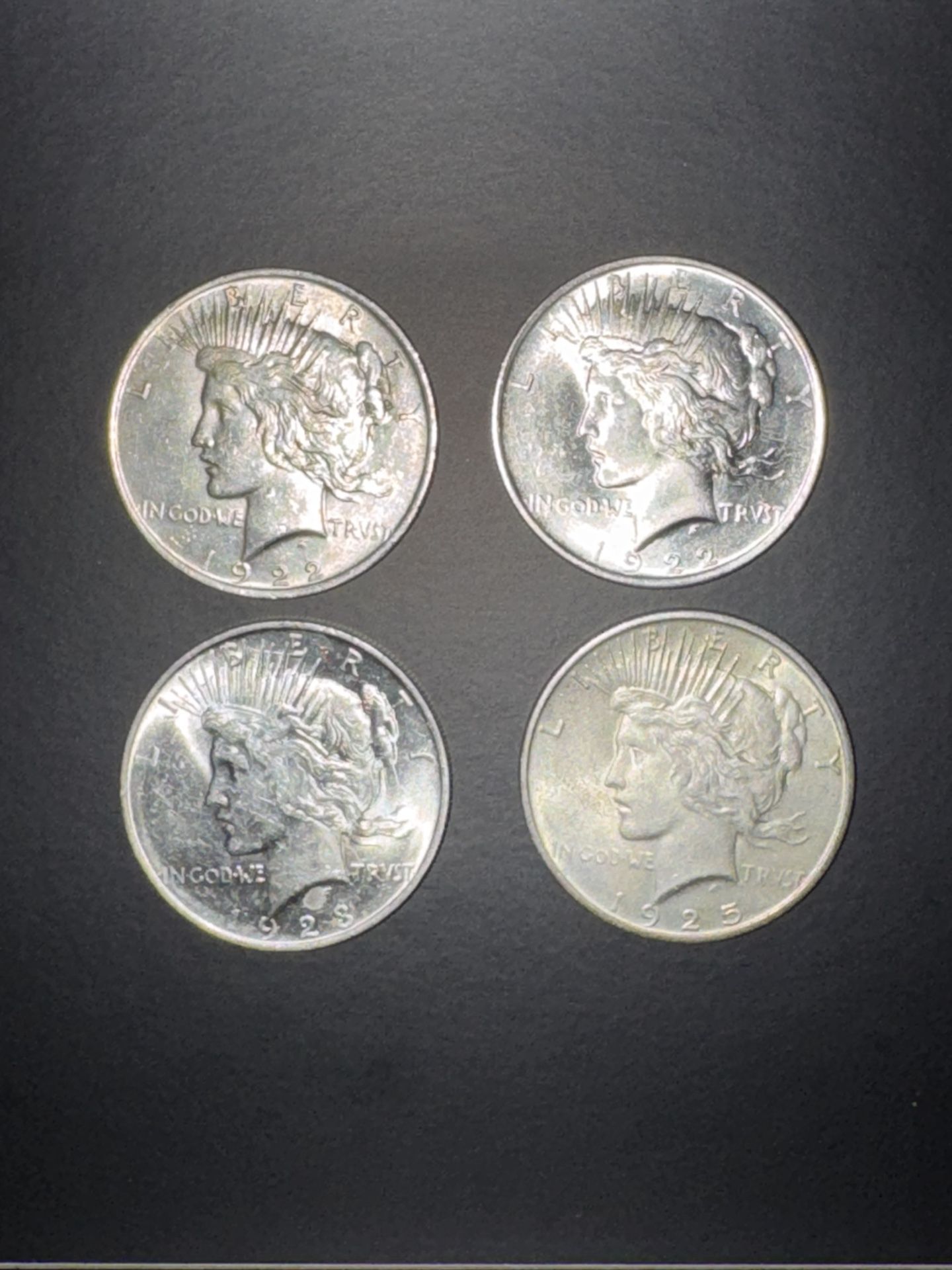 4 Liberty Peace Dollars 