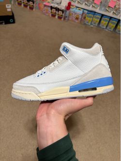 Size 6.5Y / 8W - Nike Air Jordan 3 Lucky Shorts White UNC Blue