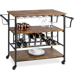 Wood Bàr & Wine Cart