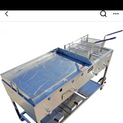 Griddle Flat Top With Deep Fryers/3 Burner Stove