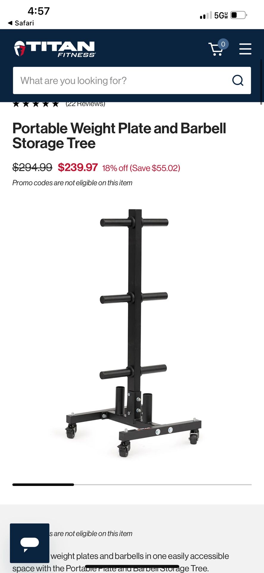 Titan Weight Plate & Barbell Storage Tree