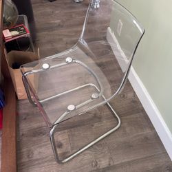 Clear Acrylic Chairs - 4 Available 