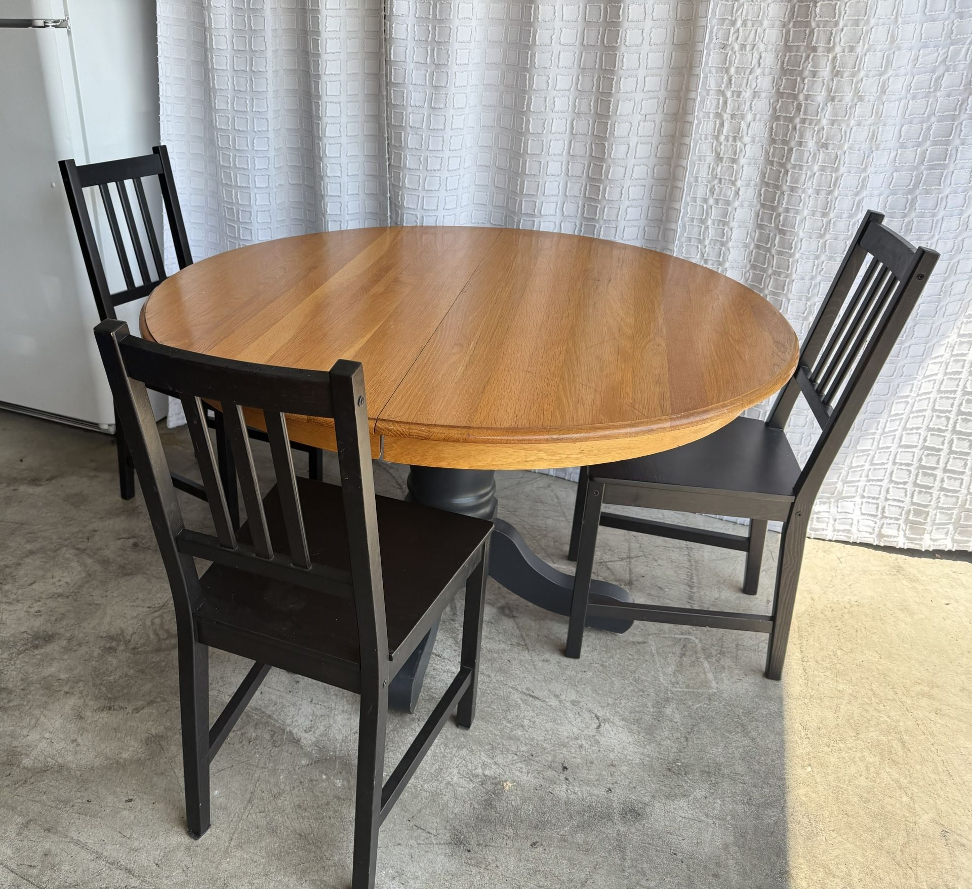 Solid Wood Table And 3- Chair 