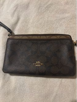 Coach Signature Women's PVC Double Zip Wallet
