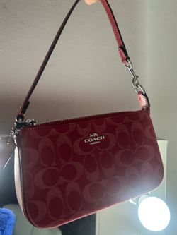 Red nolita 19 in signature denim coach purse