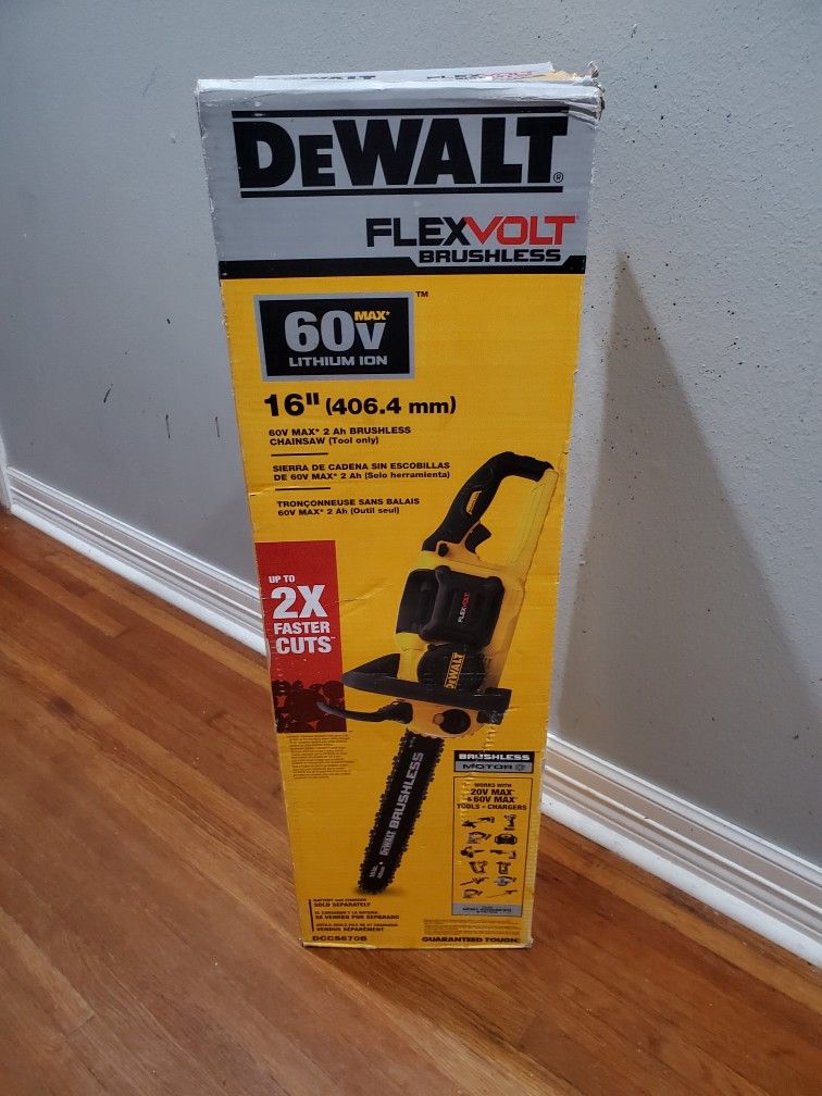 BRAND NEW Dewalt 60V FLEXVOLT 16" Chainsaw(TOOL ONLY)
