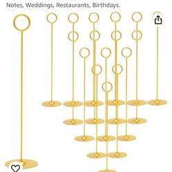 Gold card holders for photos, weddings, events, etc. 16 pieces