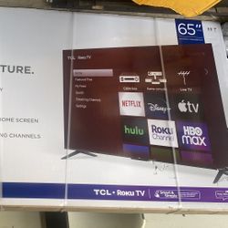 Brand NEW—- TCL 65 Inch 4k UHD Smart TV