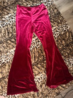Red/Burgundy Flare Tights