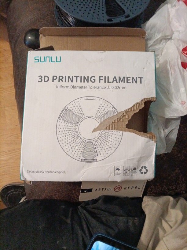 Black 3d Printer Filament Roll 1000g