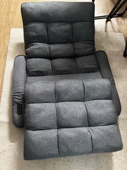 Costway 6-Position Adjustable Floor Chair for Adults Foldable Lazy Sofa for Living Room Grey