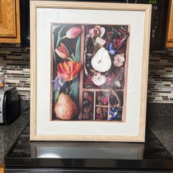 Still Life Showing Fruits With Wooden Frame Thumbnail