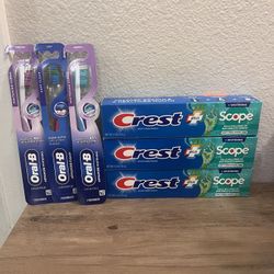 Crest Oral B Bundle Of Toothpaste And Toothbrushes $10