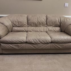 FREE Leather Couch - Creme Color